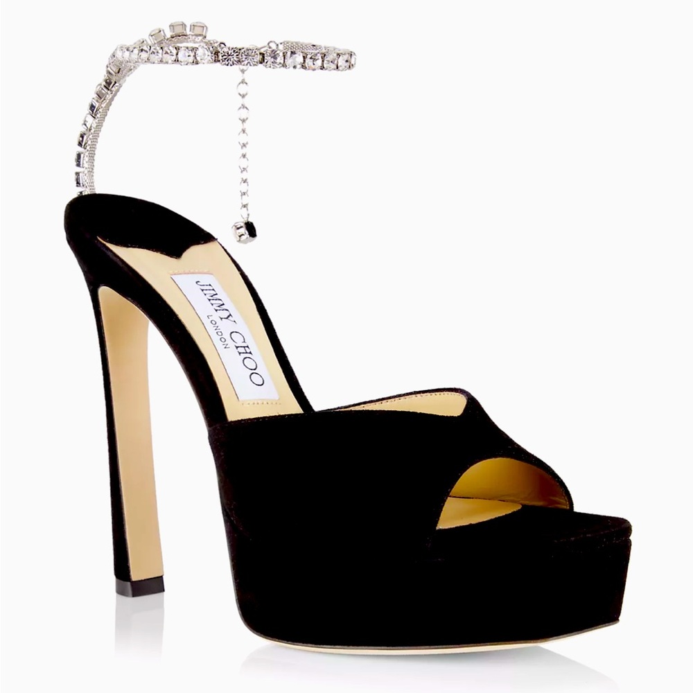Jimmy Choo black Saeda Sandals
